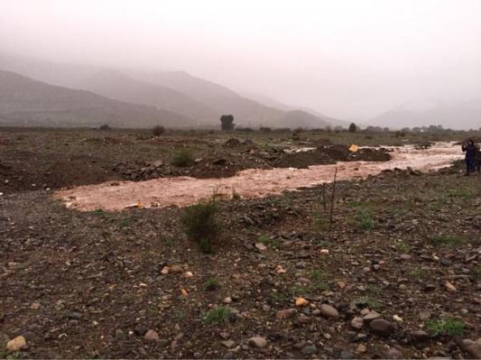 Recaudalamiento del río Petorca (foto: @JoaquinSaaO)